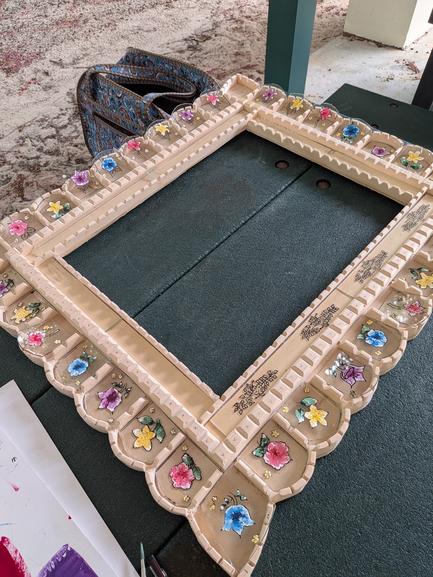 Bringing the frame together in Ulviya Bemman's mirror-making process